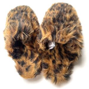 J Crew Cheetah Print Slippers Maximalist Small Size 5 6 7 Faux Fur Leopard